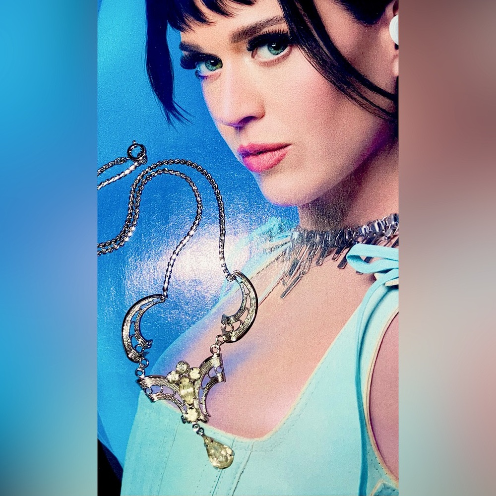 Vintage Rhinestone MCM SILVER Necklace - Picture 2 of 8